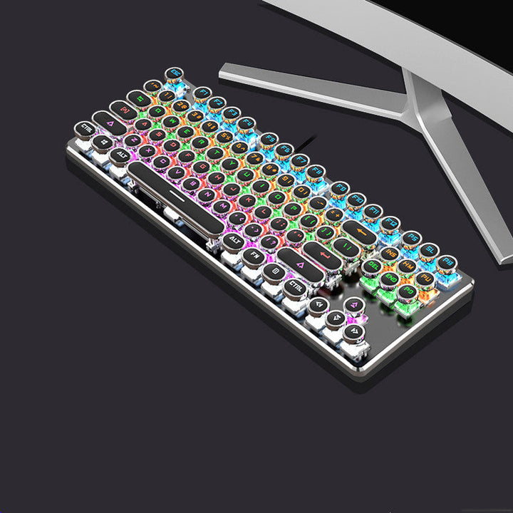 The Ultimate Steampunk 87-Key Wired Mechanical Keyboard Mouse Set
